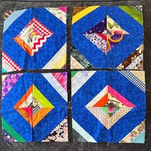 Vintage Patchwork Colorful Quilt Squares